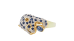 Bague 55 Bague Panthère Or jaune Saphirs Diamants 58 Facettes 32508