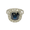 Bague Bague platine diamants et saphir 58 Facettes 25684