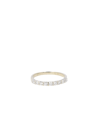 Bague Demi-Alliance américaine en or blanc et diamants 0,36 ct 58 Facettes J76