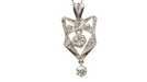 Art Deco necklace in platinum gold and diamonds 58 Facettes
