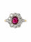 Bague 55 Bague rubis entourage diamants 58 Facettes CQ596-51