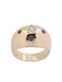 OLD SAPPHIRE AND DIAMOND BALL RING 58 Facettes 039451