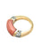 Bague 51 Bague Cartier or jaune et platine, corail, diamants. 58 Facettes 30637