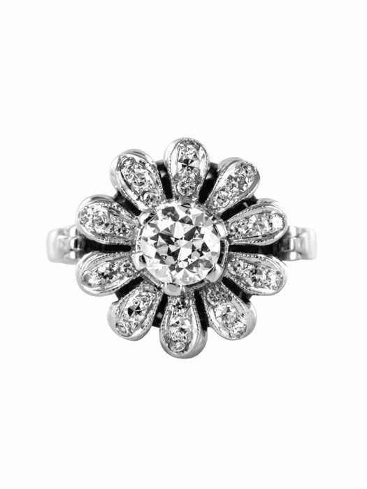 Bague 56 Bague diamants fleur 58 Facettes 19-361-59