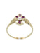 Ring RUBY AND PEARL FLEUR DE LYS RING 58 Facettes 040421