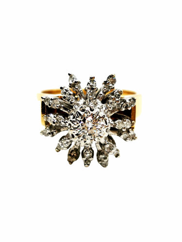 Bague 54 Bague Fleur Or jaune Diamant 58 Facettes 1186434CN