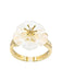 GLASS AND DIAMOND FLOWER RING 58 Facettes 040321