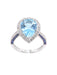 Ring MODERN TOPAZ, SAPPHIRE AND DIAMOND RING 58 Facettes 040291