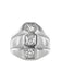 Bague 53 Bague or blanc diamants moderniste 58 Facettes 20-203-50