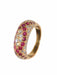 Ring Yellow gold Boucheron ruby ​​and diamond ring 58 Facettes