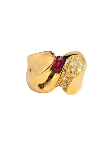 Bague 47 Bague Or jaune Rubis 58 Facettes 00375CN