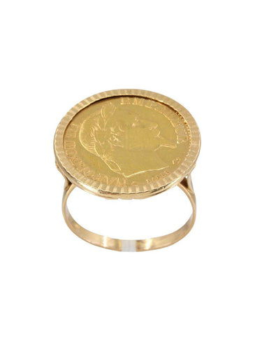 Bague BAGUE PIÈCE 10 FRANCS NAPOLÉON III 58 Facettes 040951