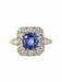 Bague 55 Bague saphir diamants hexagonale 58 Facettes DR1042-49