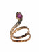 Ring Two-tone snake ring adorned with a ruby 58 Facettes 0
