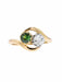 Ring 50 Ring you and me green sapphire diamond 58 Facettes 20-403-48