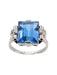 Ring 55 ART-DECO TOPAZ AND DIAMOND RING 58 Facettes 039131