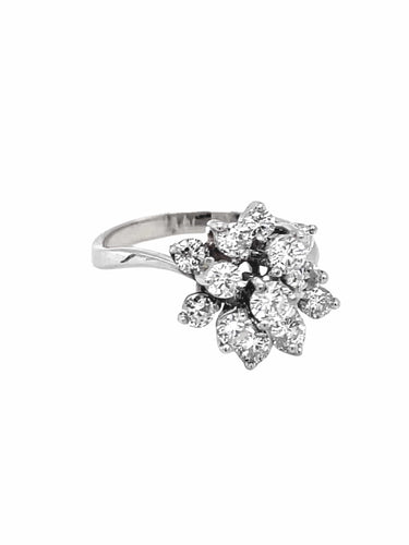 Bague Bague Vintage Diamants Brillants 1,50 Carats 58 Facettes