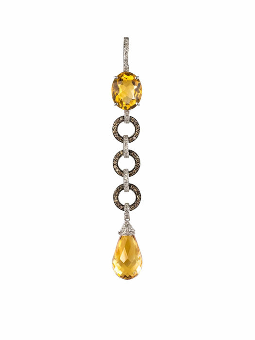 Pendentif Pendentif citrines et diamants 58 Facettes 03-073-2458404