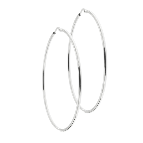 Boucles d'oreilles Boucles d'oreilles créoles or blanc 58 Facettes 33175