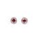 Boucles d'oreilles Boucles d'Oreilles Rubis Diamants Or Gris 58 Facettes BO232