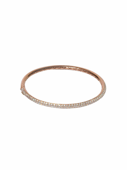 Bracelet bracelet jonc ouvrant or rose diamants 58 Facettes 0