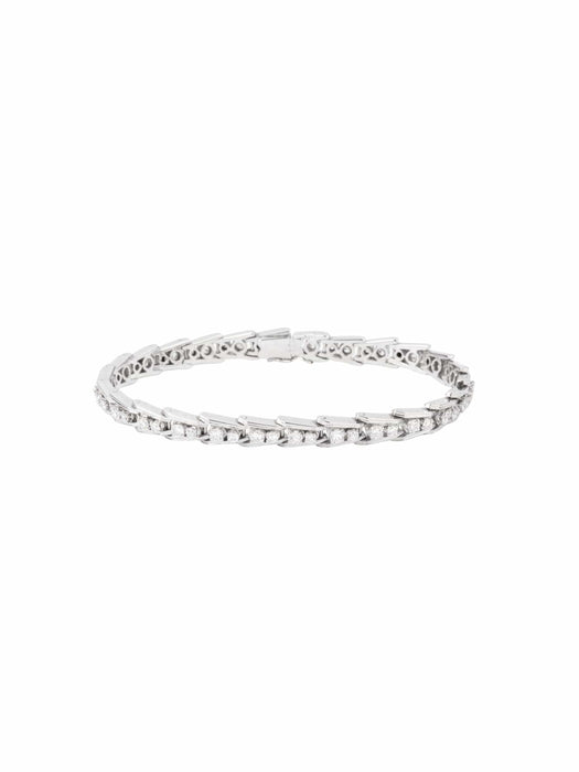 Bracelet Bracelet riviere en diamant or gris et platine 58 Facettes 0