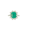 Bague 60 Bague Emeraude Entourage Diamants 58 Facettes