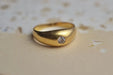 Bague Jonc Anglais pierre blanche 58 Facettes Ref1892