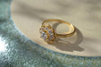 Bague Bague Marguerite pierre blanche entourage Or 58 Facettes Ref1890