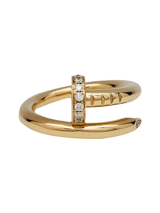 Bague Cartier "Juste un Clou" en or jaune et diamants.
