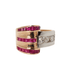 Ring 49 Tank ring gold, diamonds and calibrated red stones 58 Facettes 28082