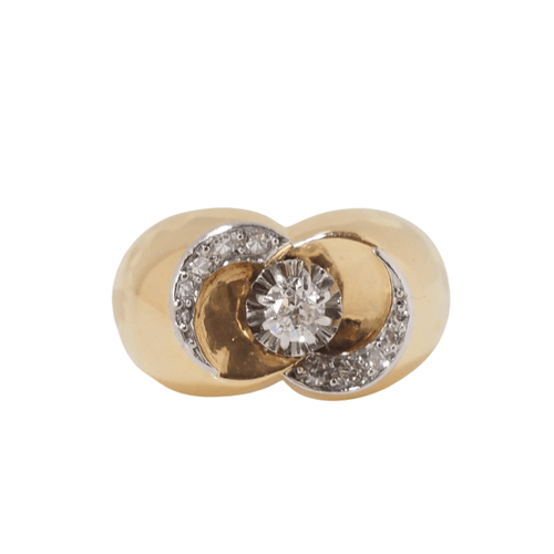 Bague Bague en or jaune et diamants 58 Facettes 23302