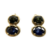 Earrings Yellow gold sapphire and peridot earrings 58 Facettes 24/10-54