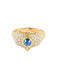 Ring 52 Yellow gold and diamond cabochon sapphire ring 58 Facettes 812