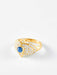 Ring 52 Yellow gold and diamond cabochon sapphire ring 58 Facettes 812