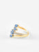 Ring 53 Yellow gold ring with diamonds and sapphires 58 Facettes 684
