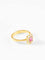 Bague 54 Bague or jaune rubis central et diamants 58 Facettes 761
