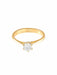 Ring 51 Yellow gold and diamond solitaire ring 58 Facettes 956
