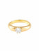Ring 51 Solitaire ring in yellow gold and diamond 58 Facettes 800