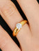 Ring 51 Solitaire ring in yellow gold and diamond 58 Facettes 800
