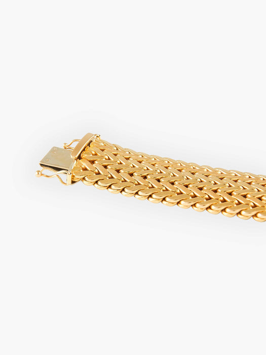 Bracelet Bracelet or jaune maille tressée 58 Facettes 841