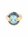 Ring 56 Yellow gold, sapphires and topaz ring 58 Facettes 931