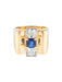 Sapphire and Diamond Tank Ring 58 Facettes 551