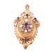 Brooch Brooch/pendant amethyst and diamonds 58 Facettes