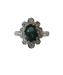 Ring Pompadour ring green sapphire diamonds 58 Facettes