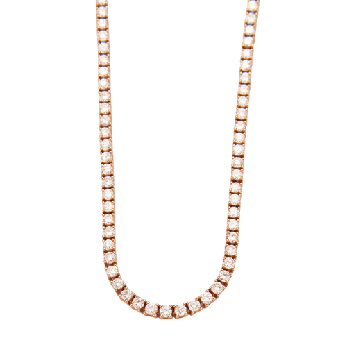 Collier Collier rivière en or rose et diamants 58 Facettes