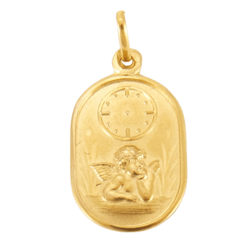 Pendentif Médaille en or jaune 58 Facettes