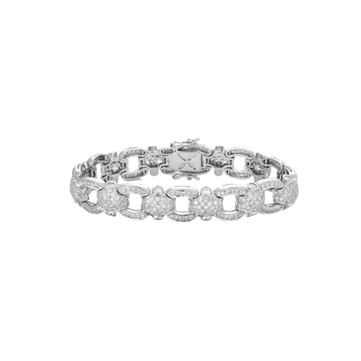 Bracelet Bracelet chaîne en pavage de diamants 58 Facettes 3665