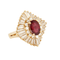Bague 52 Bague en Or jaune, rubis, diamants 58 Facettes