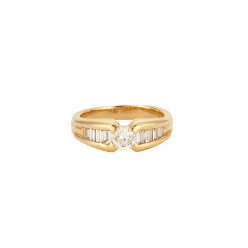 Bague 54 Bague or jaune, diamants 58 Facettes HS22164
